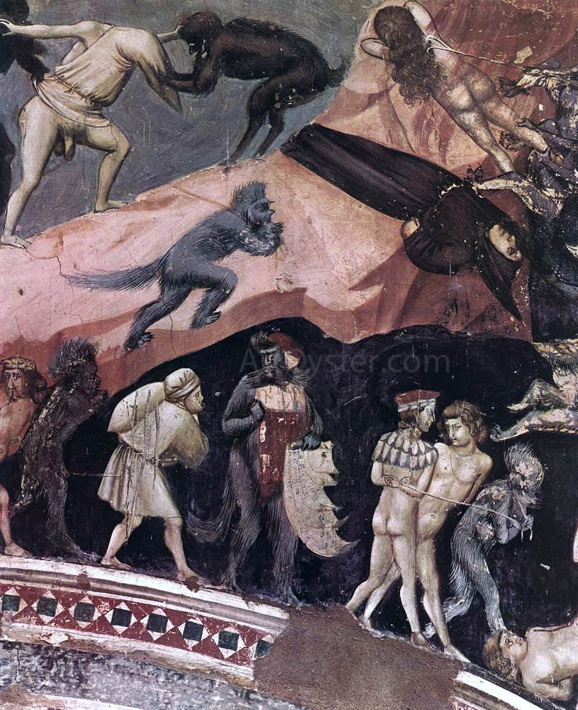  Giotto Di Bondone Last Judgment (detail 17) (Cappella Scrovegni (Arena Chapel), Padua) - Canvas Print