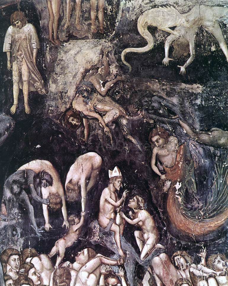  Giotto Di Bondone Last Judgment (detail 18) (Cappella Scrovegni (Arena Chapel), Padua) - Canvas Print
