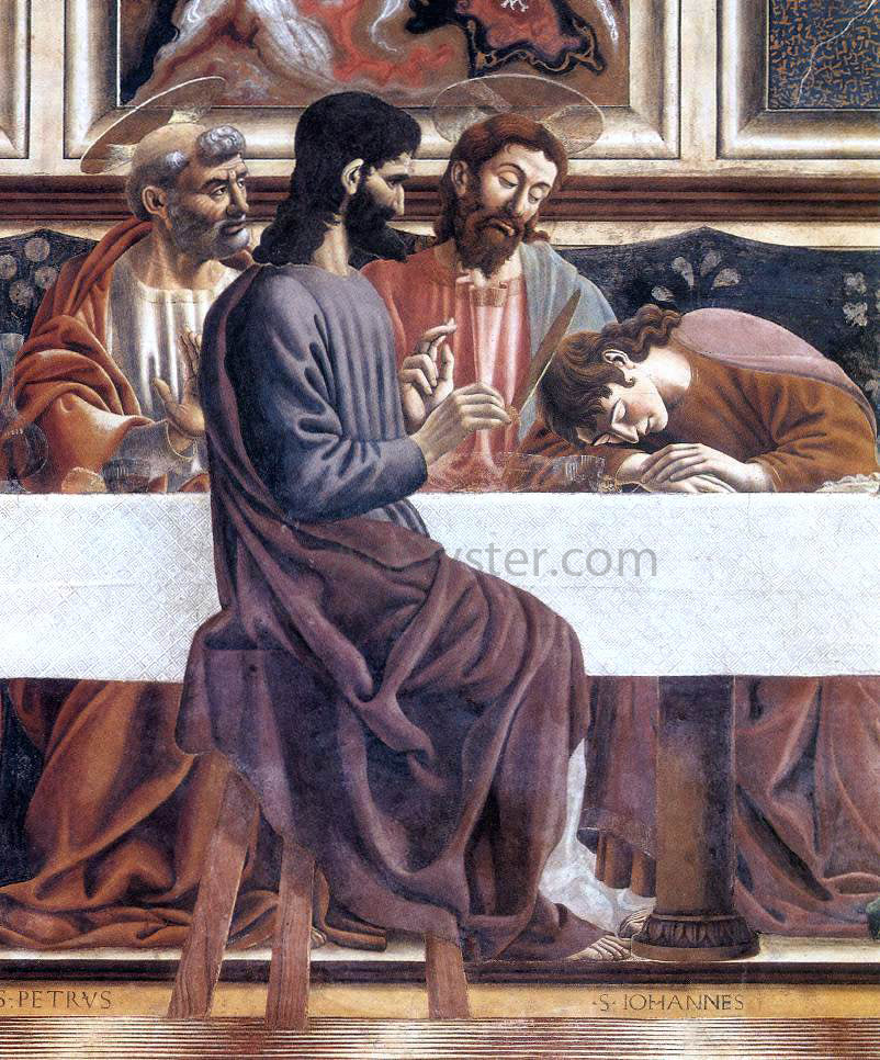  Andrea del Castagno Last Supper (detail) - Canvas Print