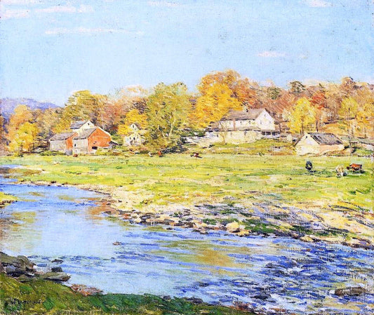  Willard Leroy Metcalf Late Afternoon in October - Canvas Print