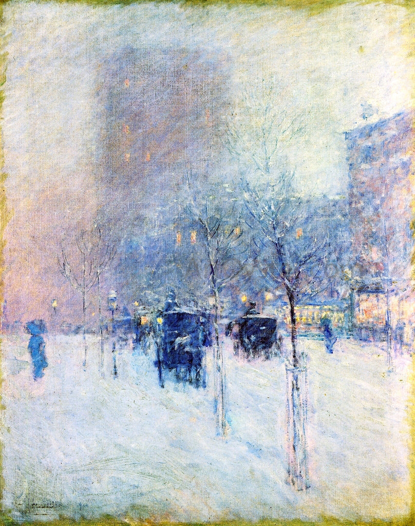  Frederick Childe Hassam Late Afternoon, New York: Winter - Canvas Print