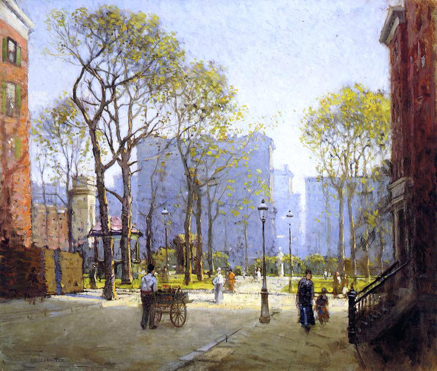  Paul Cornoyer Late Afternoon, Washington Square - Canvas Print