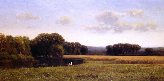  James Renwick Brevoort Late Summer Fishing - Canvas Print