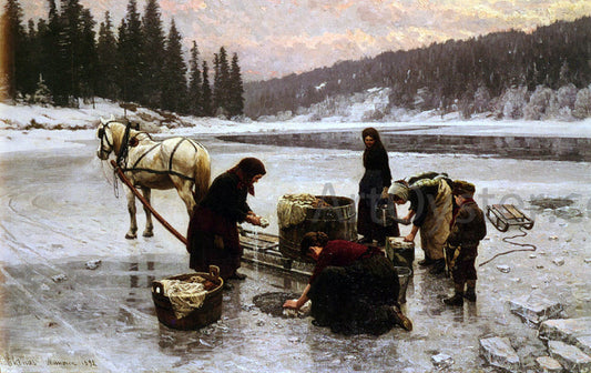  Jahn Ekenaes Laudering, A Winter's Day - Canvas Print