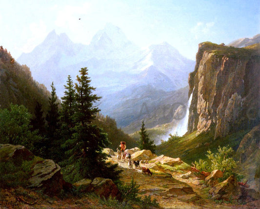  Joseph Zelger Lauterbrunnental - Canvas Print