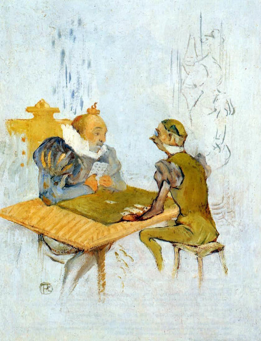  Henri De Toulouse-Lautrec Le Belle et la Bete - Le Besigue - Canvas Print