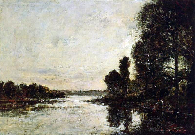 Eugene-Louis Boudin Le bras de mar de Karoulle, Hopital Camfrout Canvas Print –