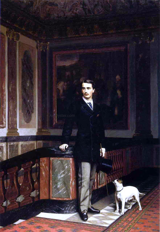  Jean-Leon Gerome Le Comte de la Rouchefoucauld et duc de Doudeauville - Canvas Print