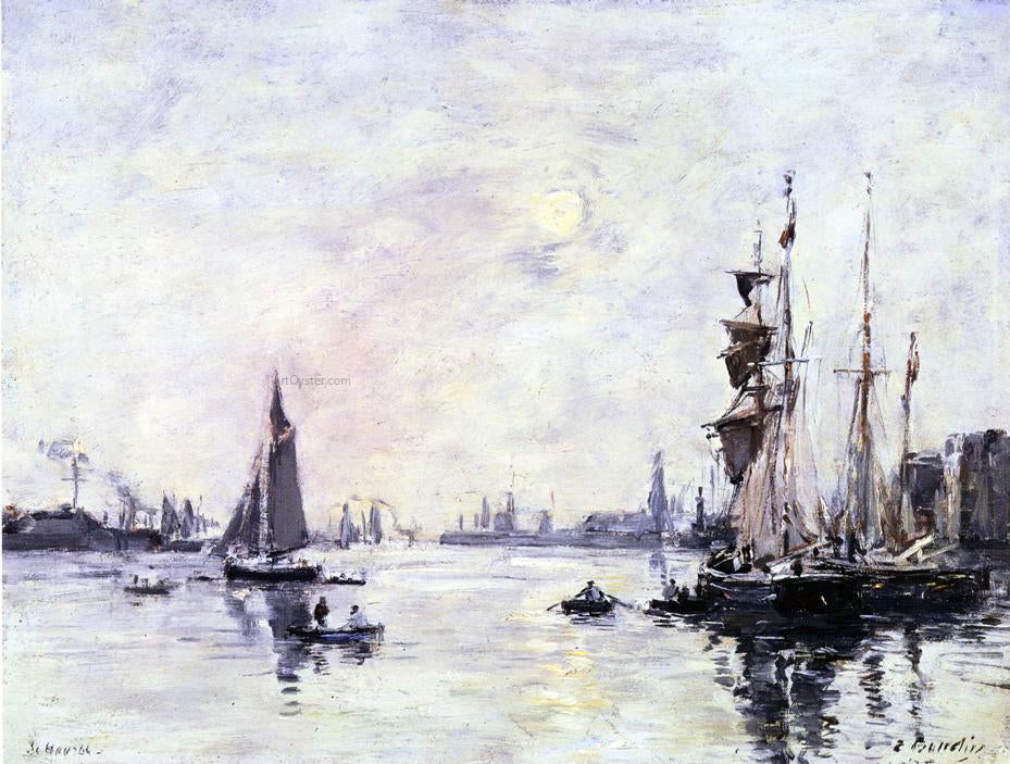  Eugene-Louis Boudin Le Havre, l'avant-port - Canvas Print