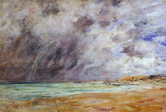  Eugene-Louis Boudin Le Havre, Stormy Skies over the Estuary - Canvas Print