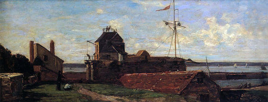 Eugene-Louis Boudin Le Havre, the Frencois I Tower (also known as Francois 1 Tower) - Canvas Print