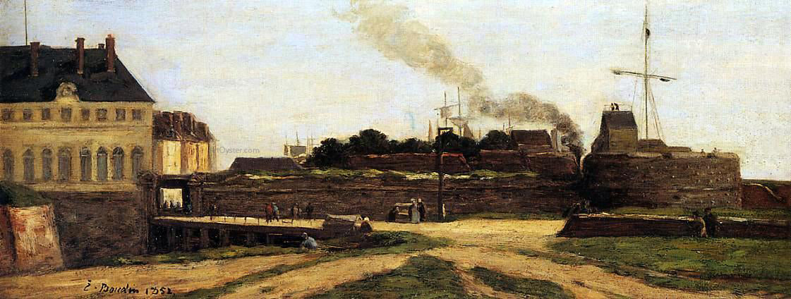  Eugene-Louis Boudin Le Havre, the Town Hotel and the Francois I Tower - Canvas Print