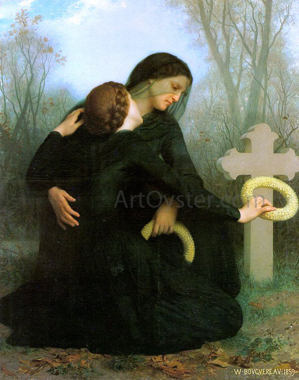  William Adolphe Bouguereau Le Jour des Morts (also known as All Saints Day) - Canvas Print