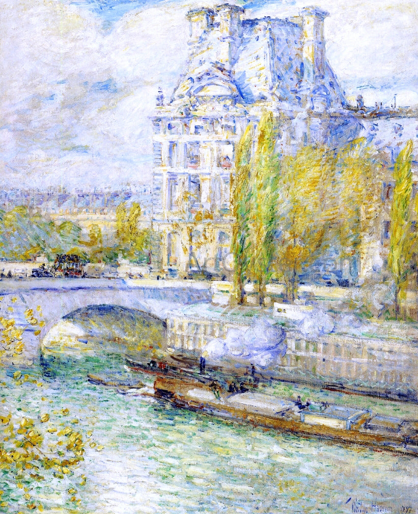  Frederick Childe Hassam Le Louvre et le Pont Royal - Canvas Print