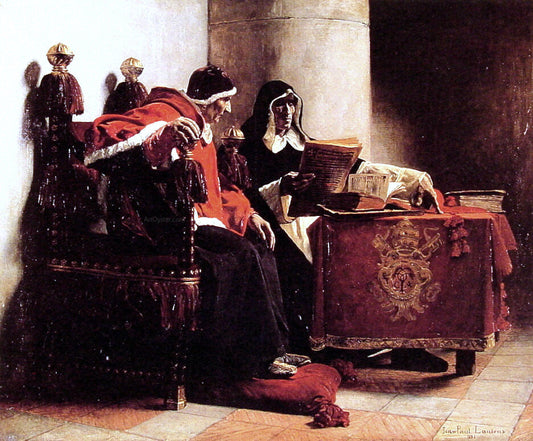  Jean-Paul Laurens Le Pape et l'Inquisiteur, dit aussie Sixte IV et Toruemada - Canvas Print