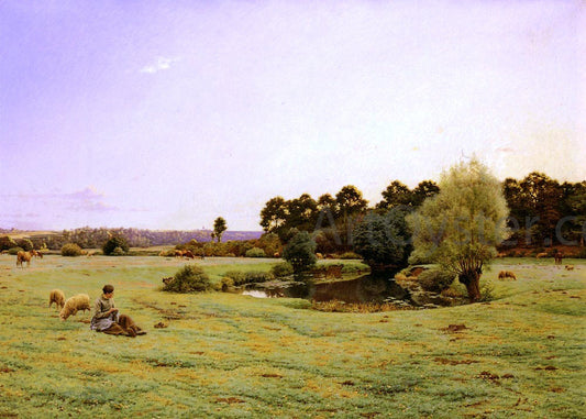  Jean Ferdinand Monchablon Le Paturage - Canvas Print