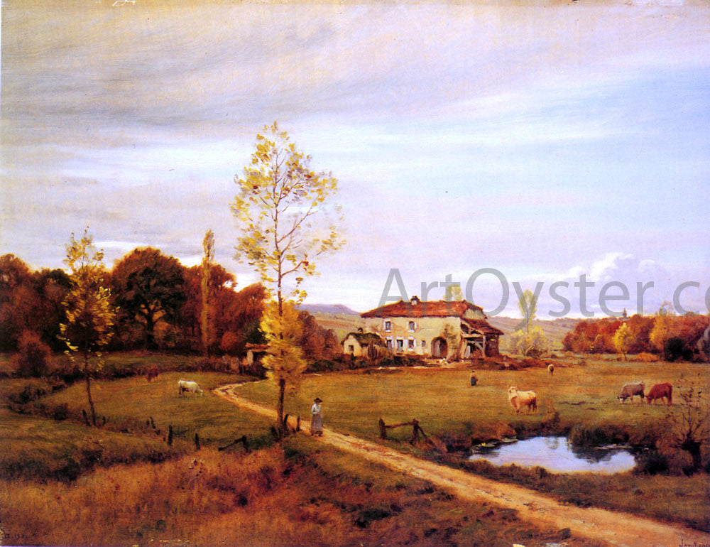  Jean Ferdinand Monchablon Le Petit Moulin, Pres Jonvelle, Hte. Saone - Canvas Print