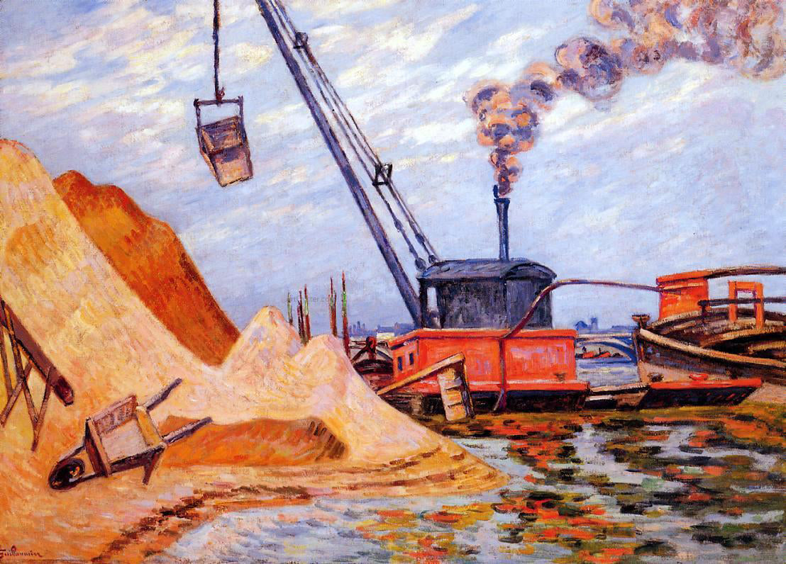  Armand Guillaumin Le Quai d'Austerlitz - Canvas Print