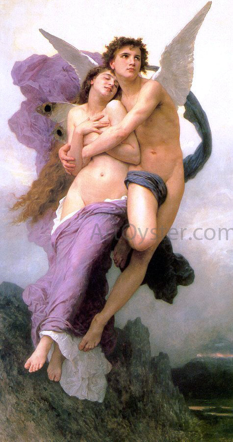  William Adolphe Bouguereau Le ravissement de Psyche (also known as The Abduction of Psyche) - Canvas Print