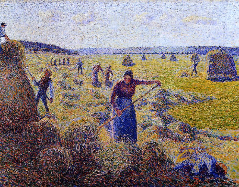  Camille Pissarro Le Recolte des Foins a Eragny - Canvas Print