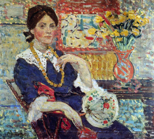  Maurice Prendergast Le Rouge - Portrait of Miss Edith King - Canvas Print