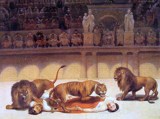  Philippe Jacques Van Bree Le Tigre Arrive aux Deux Martyrs - Canvas Print