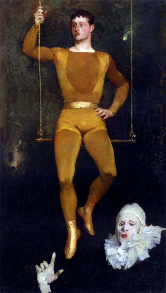  Charles Giron Le Trapeziste Et Le Clown - Canvas Print