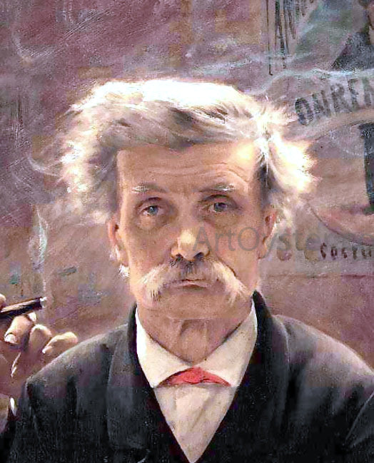  Jean-Eugene Buland Le Tripot [detail] - Canvas Print