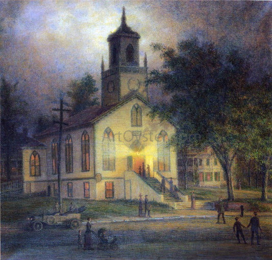  William M Davis Lecure Night at the Baptist Church, Port Jefferson - Canvas Print