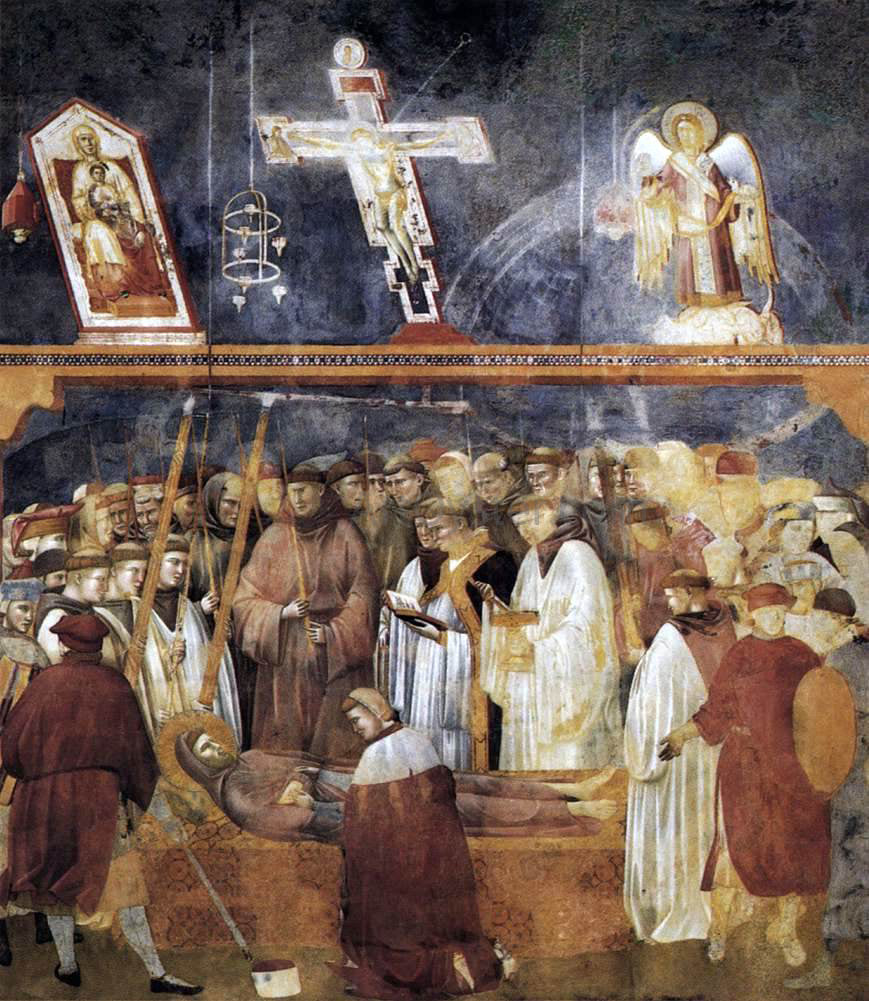  Giotto Di Bondone Legend of St Francis: 22. Verification of the Stigmata (Upper Church, San Francesco, Assisi) - Canvas Print