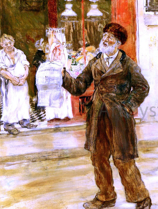  Jean-Francois Raffaelli Les Petits Metiers De Paris: Le Crieur Public - Canvas Print