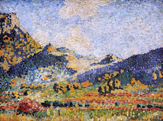  Henri Edmond Cross Les Petits, Montagnes Mauresques - Canvas Print