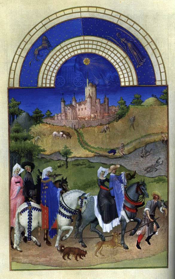  The Johan Limbourg Les tres riches heures du Duc de Berry: Aout (August) - Canvas Print