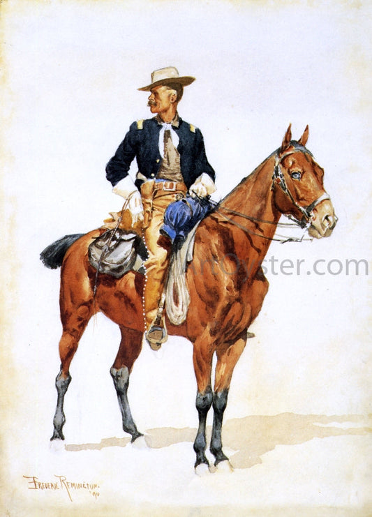  Frederic Remington Lieutenant S. C. Robertson, Chief of the Crow Scouts - Canvas Print