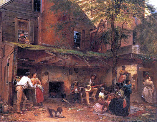  Eastman Johnson Life in the South (also known as My Old Kentucky Home) - Canvas Print