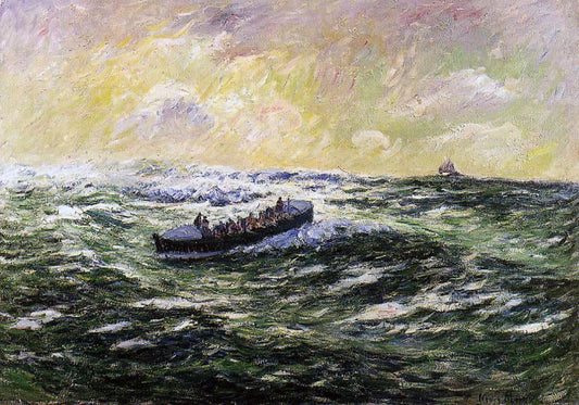  Henri Moret Lifeboat at Audierne - Canvas Print