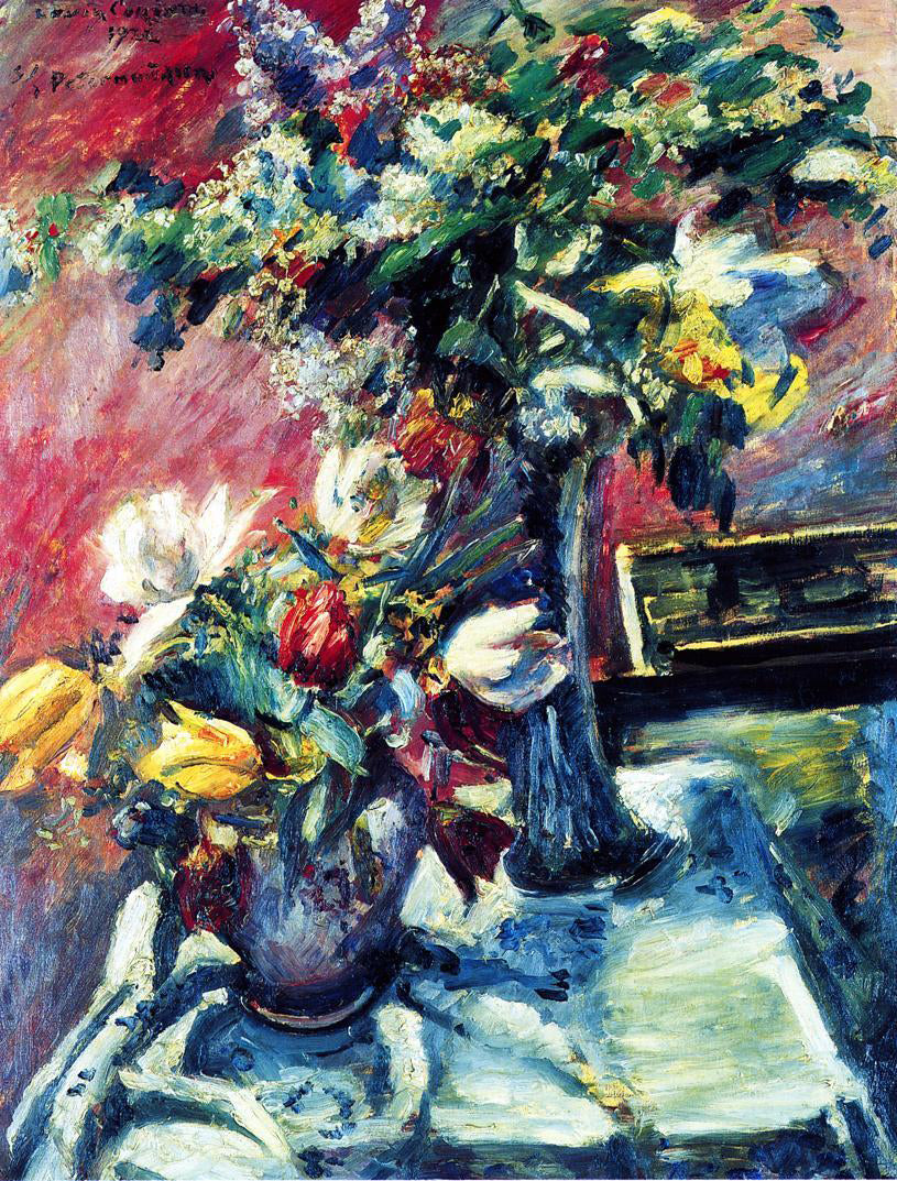  Lovis Corinth Lilac and Tulips - Canvas Print