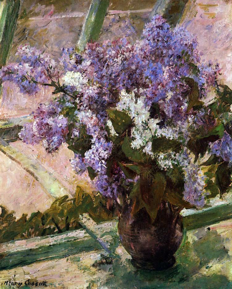  Mary Cassatt Lilacs in a Window - Canvas Print