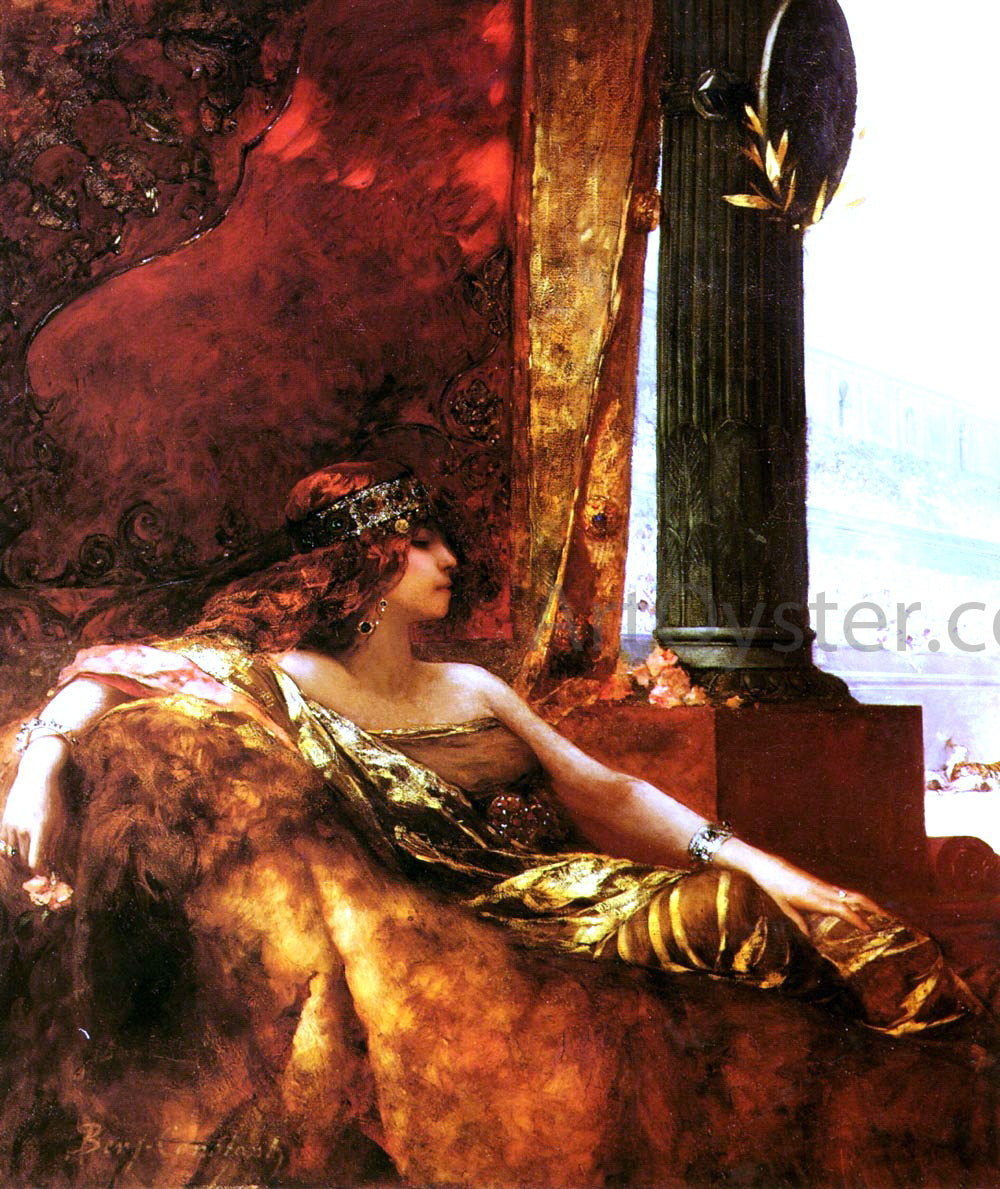  Jean-Joseph Benjamin Constant L'Imperatrice Theodora au Colisee - Canvas Print