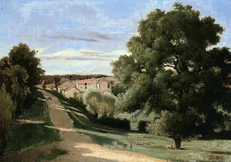  Jean-Baptiste-Camille Corot Little Chaville - Canvas Print