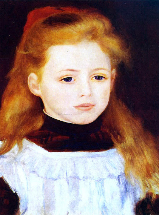  Pierre Auguste Renoir Little Girl in a White Apron (also known as Portrait of Lucie Berard) - Canvas Print