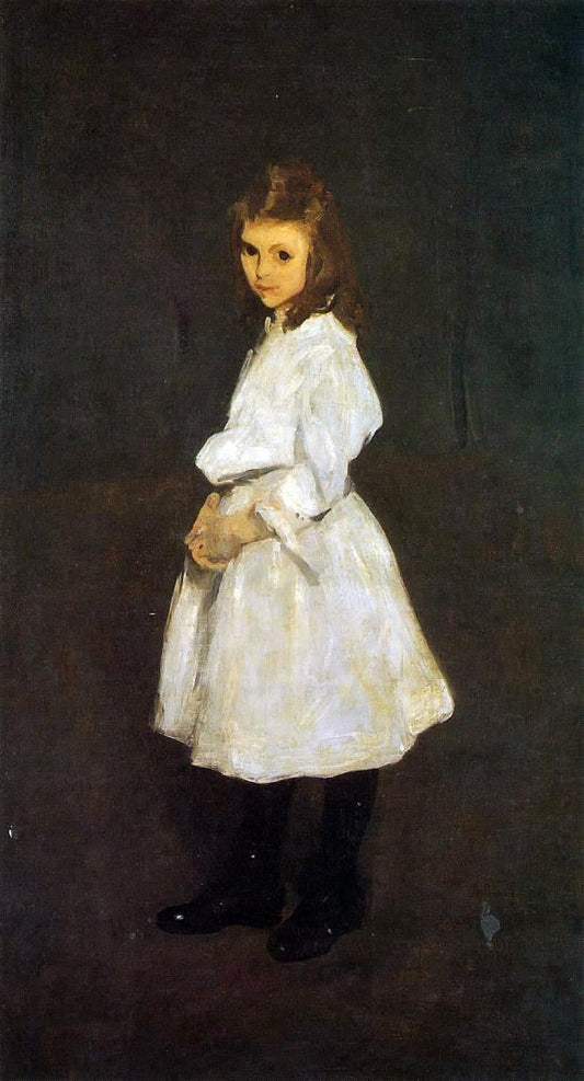  George Wesley Bellows Little Girl in White (also known as Queenie Barnett) - Canvas Print