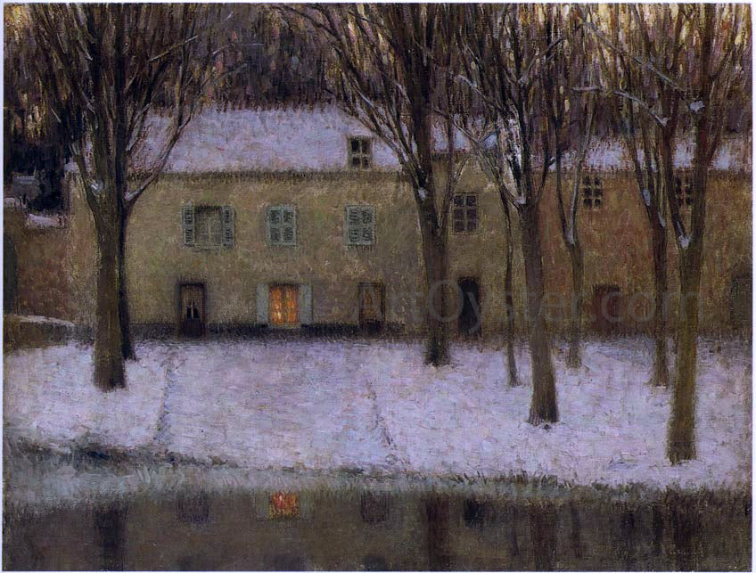  Henri Le Sidaner Little place by the river - Canvas Print