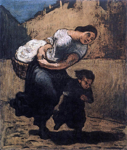  Honore Daumier Load (Washerwoman) - Canvas Print