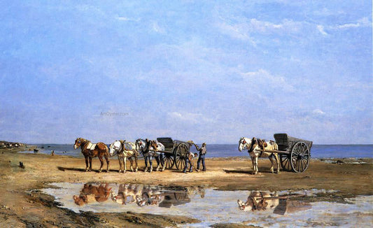  Jules Jacques Veyrassat Loading the Wagon - Canvas Print