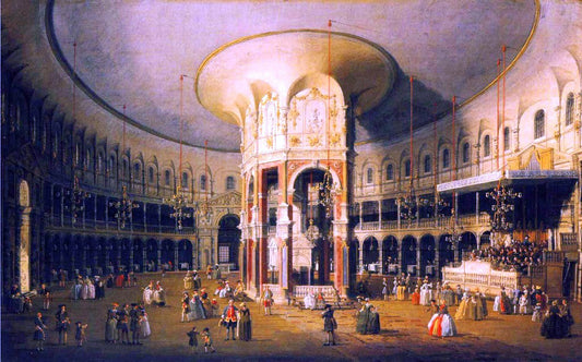  Canaletto London, The Interior of the Rotunda at Ranelagh - Canvas Print