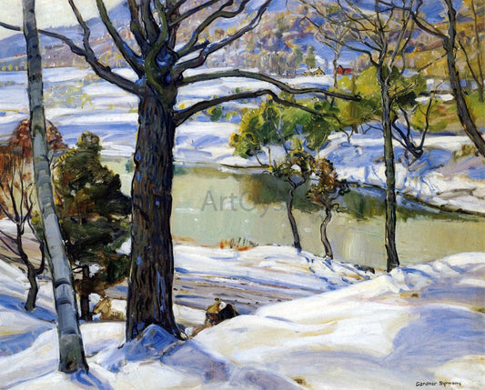  George Gardner Symons Lone Oak (also known as From My Studio Window) - Canvas Print