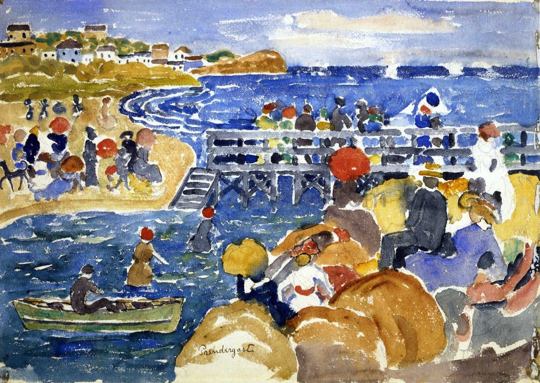  Maurice Prendergast Long Beach - Canvas Print