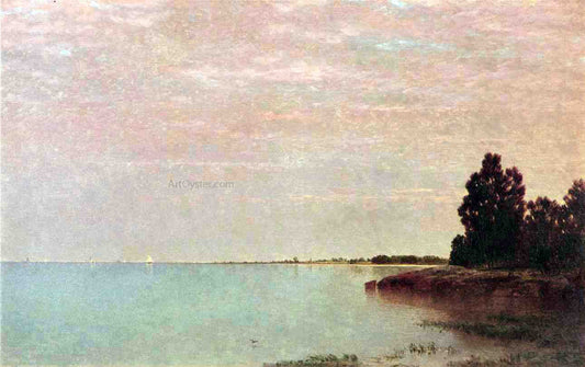  John Frederick Kensett Long Neck Point from Contentment Island, Darien, Connecticut - Canvas Print