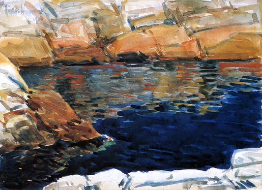  Frederick Childe Hassam Looking into Beryl Pool - Canvas Print